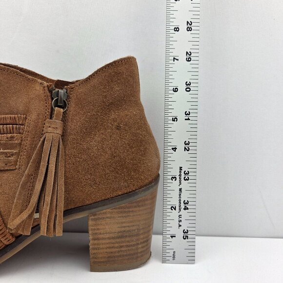 Naughty Monkey Noah Suede Ankle Boots Carmel Brown Size 8.5 - Picture 10 of 14